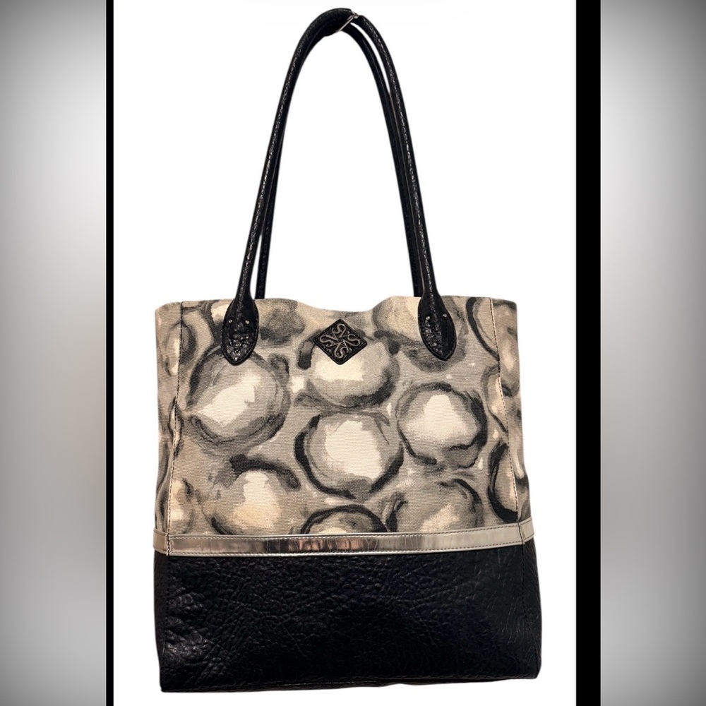 Simply Vera Vera Wang Gray Watercolor Canvas Tote Bag